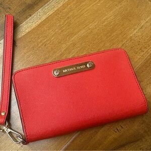 Michael Kors Orange Wristlet Wallet! NEW!